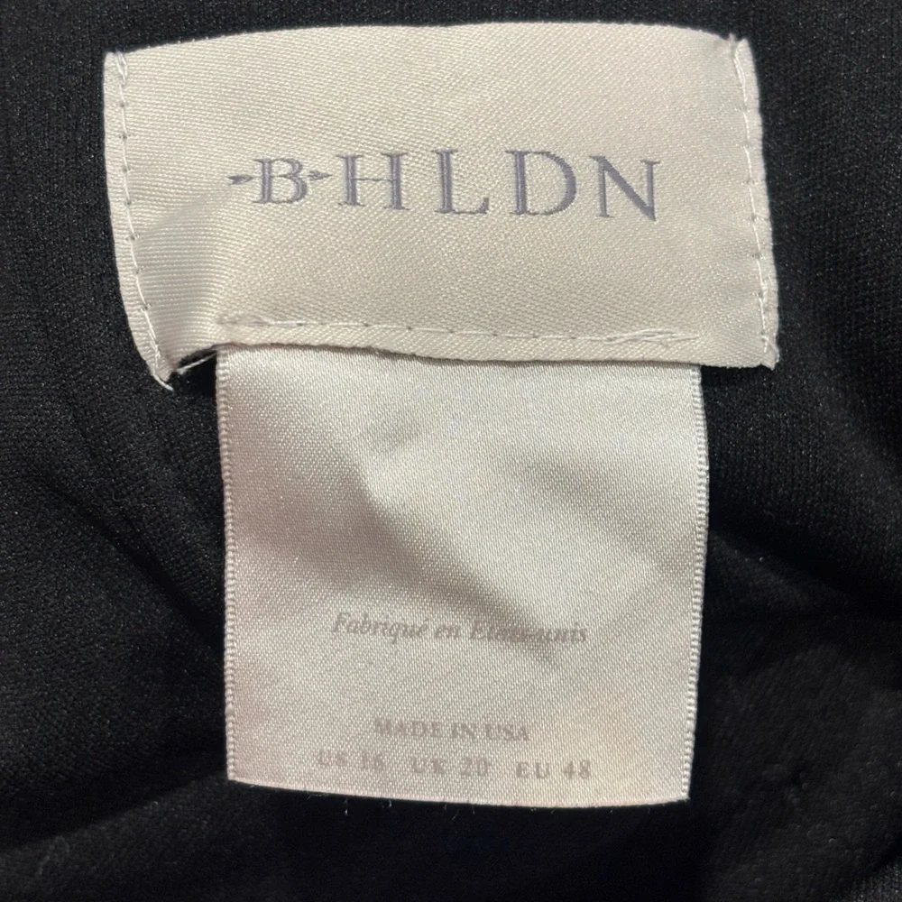 BHLDN Delice Dress in Black Off the Shoulder fitted with train size 16 - Picture 6 of 8